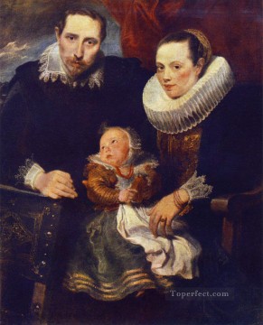 family portrait in a landscape Painting - Family Portrait Baroque court painter Anthony van Dyck